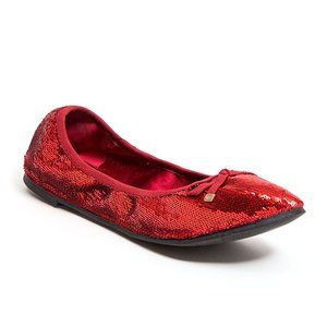 Women Comfy Red Travel Ballet Flats Shoes